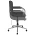 Silla de comedor giratoria tela gris