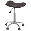 Silla de comedor giratoria cuero sintético marrón