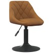 Silla de comedor de terciopelo marrón