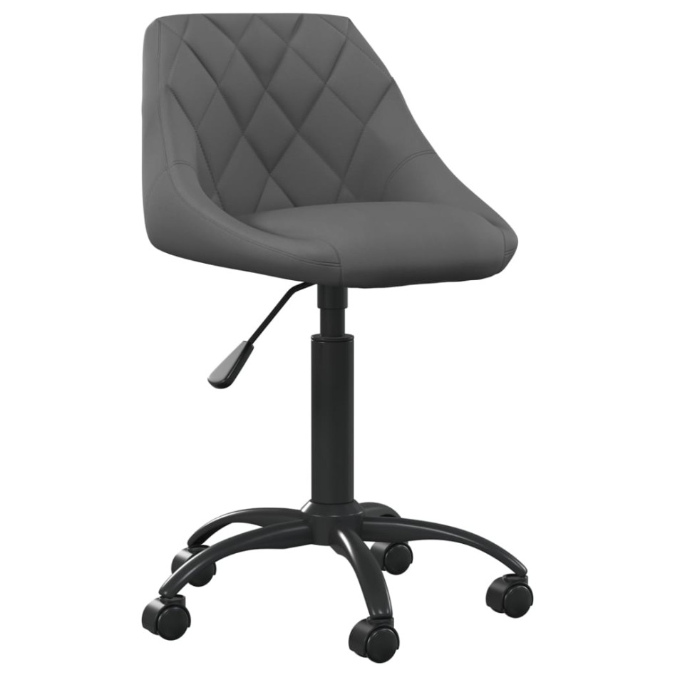 Silla de oficina de terciopelo gris