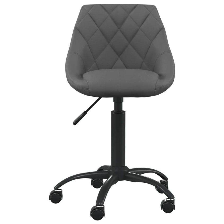 Silla de oficina de terciopelo gris