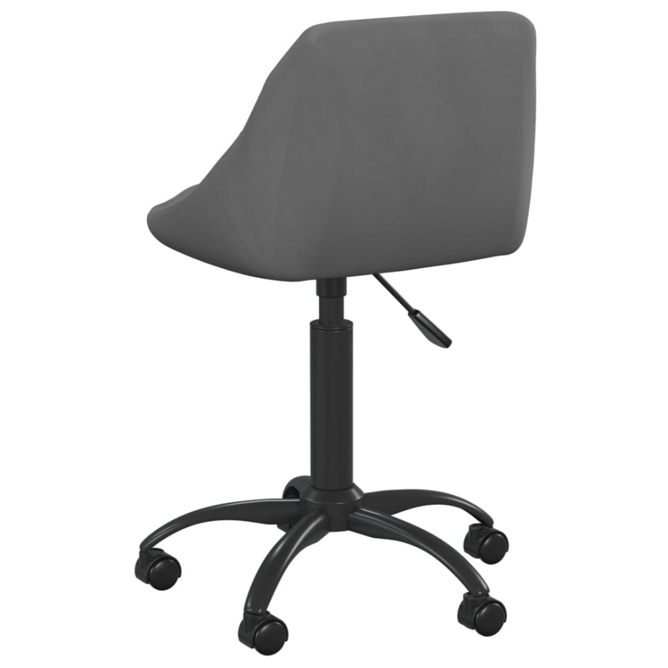 Silla de oficina de terciopelo gris