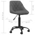 Silla de oficina de terciopelo gris