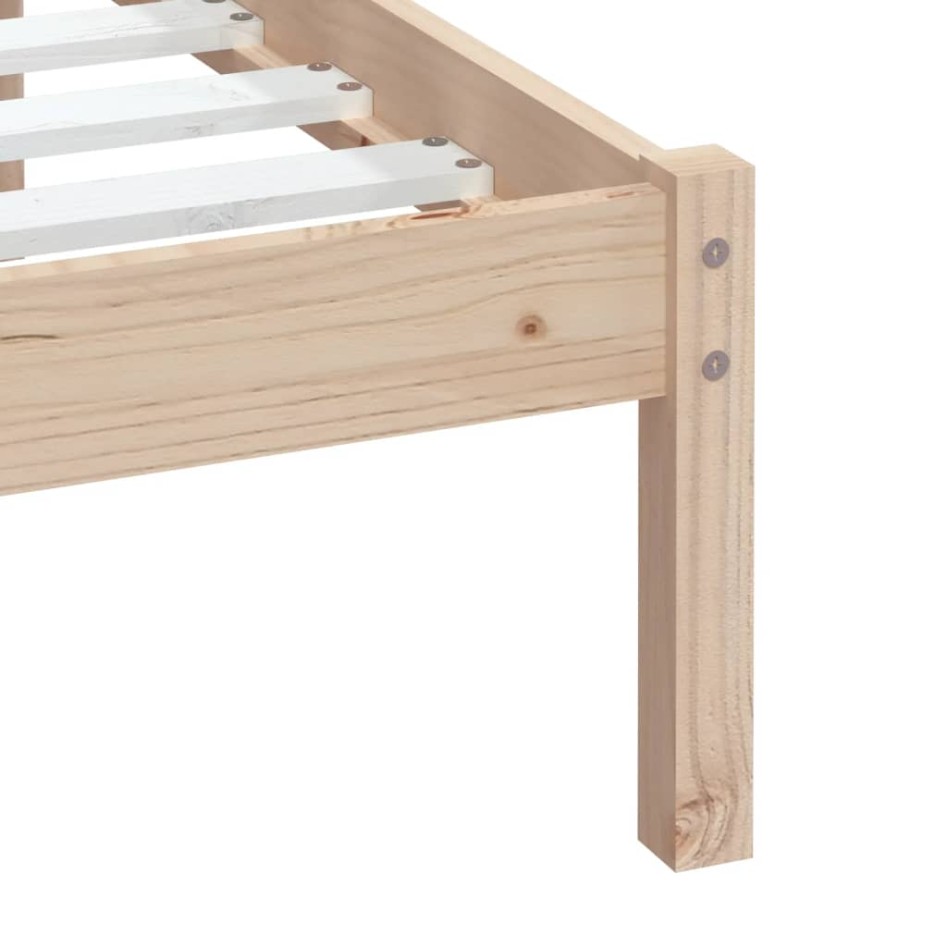 Estructura de cama madera maciza de pino 100x200