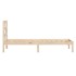 Estructura de cama individual de madera maciza 90x190