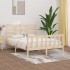 Estructura de cama de madera maciza de pino 140x200