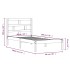 Estructura de cama individual de madera maciza 90x190