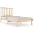 Estructura de cama individual pequeña sin colchón madera