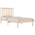 Estructura de cama individual pequeña sin colchón madera