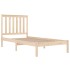 Estructura de cama individual pequeña sin colchón madera