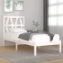 Estructura de cama madera maciza de pino blanco 90x200