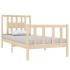 Estructura cama individual sin colchón madera maciza 90x190