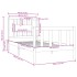 Estructura cama individual sin colchón madera maciza 90x190