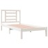 Estructura de cama sin colchón madera de pino blanca 90x200