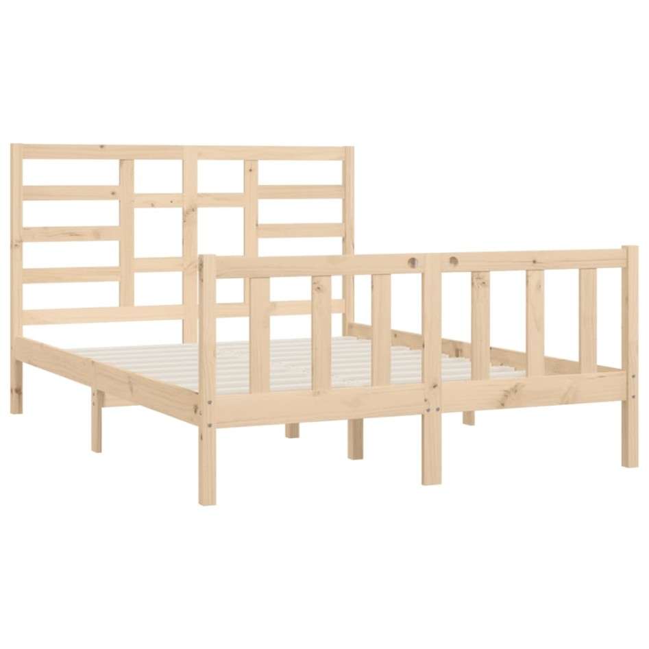 Estructura de cama de madera maciza de pino 140x200