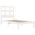 Estructura de cama sin colchón madera de pino blanca 90x200