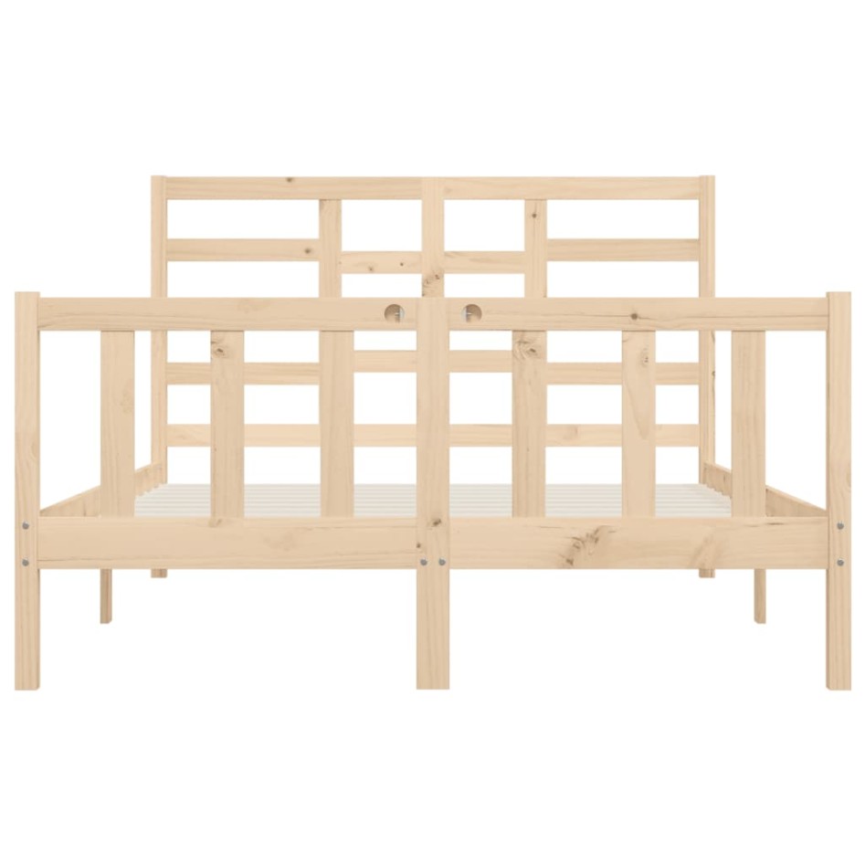 Estructura de cama de madera maciza de pino 140x200