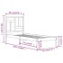 Estructura de cama sin colchón madera maciza de pino 90x200