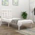 Estructura de cama sin colchón madera maciza blanca 90x190