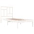 Estructura de cama sin colchón madera maciza blanca 90x190