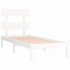 Estructura de cama madera maciza de pino blanca 90x200