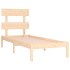 Estructura de cama madera maciza 90x190