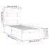 Estructura de cama madera maciza 90x190