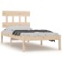 Estructura de cama madera maciza 90x190