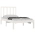 Estructura de cama sin colchón madera de pino blanca 90x200