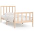 Estructura de cama madera maciza 90x190