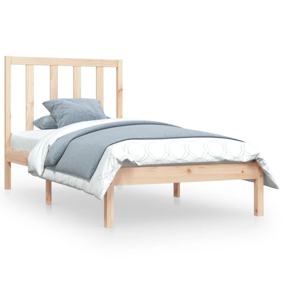 Estructura de cama madera maciza de pino 90x190