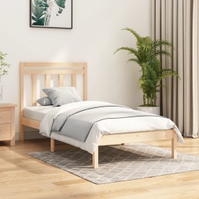 Estructura de cama madera maciza de pino 90x200