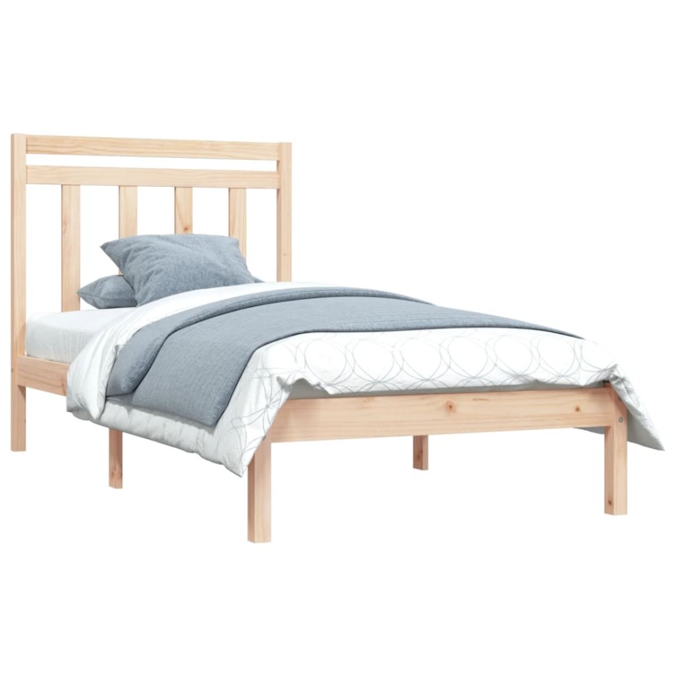 Estructura de cama madera maciza de pino 90x200