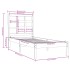 Estructura de cama individual madera maciza blanco 90x190