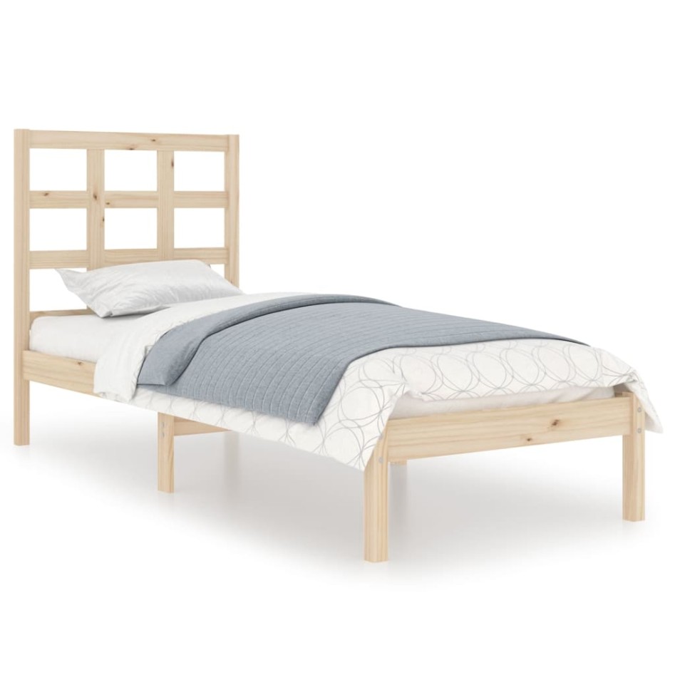 Estructura de cama madera maciza de pino 90x200