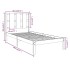 Estructura de cama madera maciza 90x190