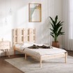 Estructura de cama sin colchón madera maciza de pino 100x200 cm