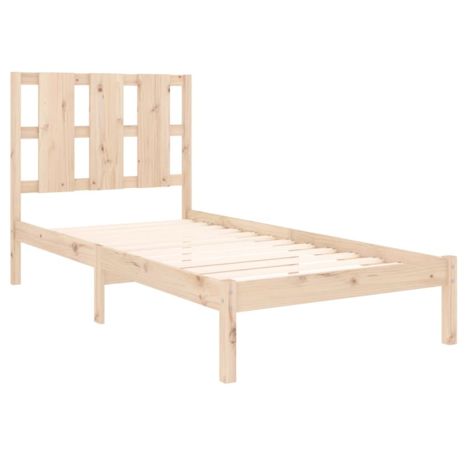 Estructura de cama sin colchón madera maciza de pino 100x200