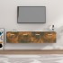 Armarios pared 2 uds contrachapada roble ahumado 80x35x36,5