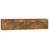 Armarios pared 2 uds contrachapada roble ahumado 80x35x36,5