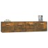 Armarios pared 2 uds contrachapada roble ahumado 80x35x36,5