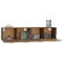 Armarios pared 2 uds contrachapada roble ahumado 80x35x36,5