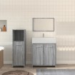 Set de muebles de baño 3 pzas madera contrachapada gris sonoma