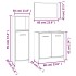 Set de muebles de baño 3 pzas madera contrachapada gris