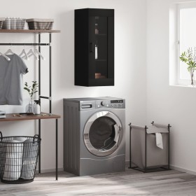 Armario de pared negro 34,5x34x90