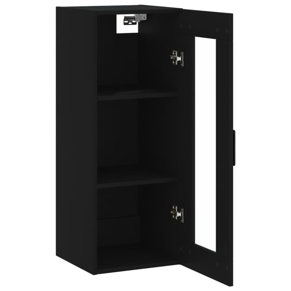 Armario de pared negro 34,5x34x90
