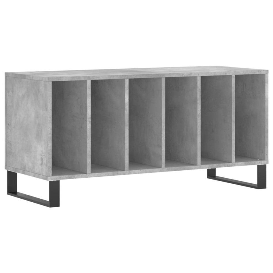 Mueble discos madera contrachapada gris hormigón 100x38x48
