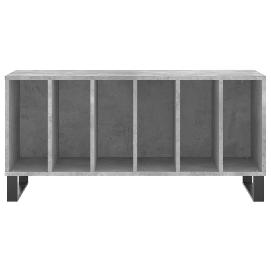 Mueble discos madera contrachapada gris hormigón 100x38x48