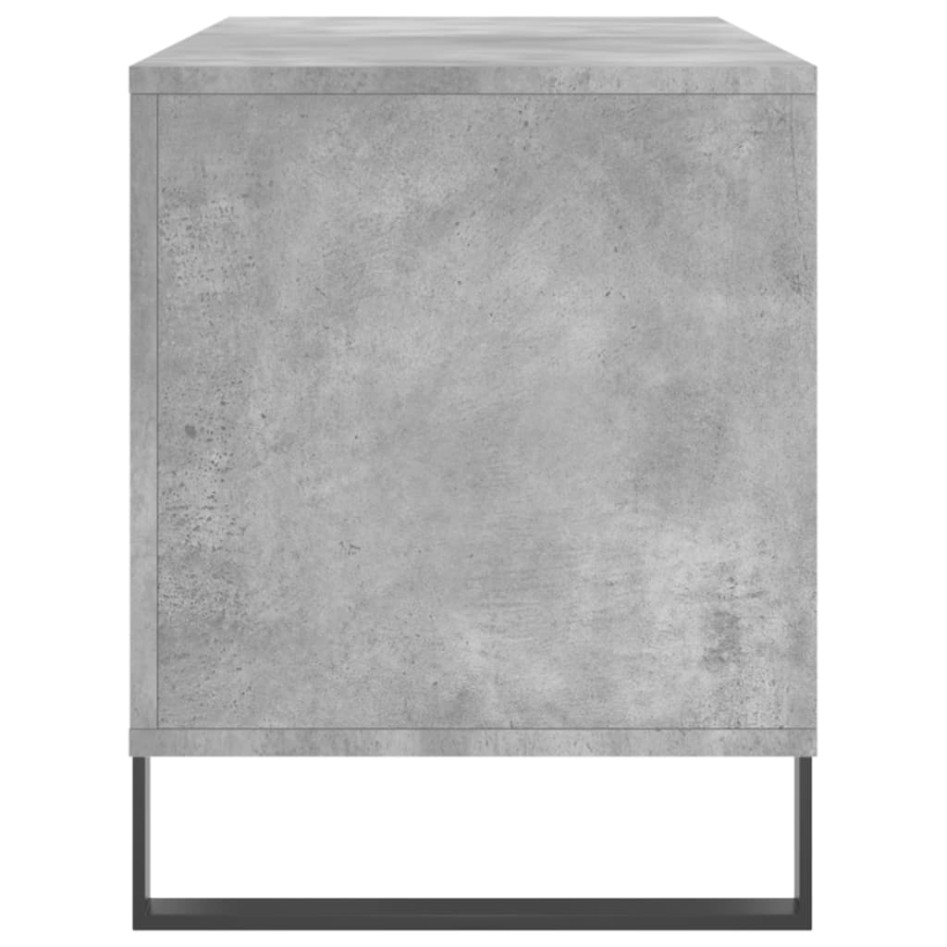 Mueble discos madera contrachapada gris hormigón 100x38x48