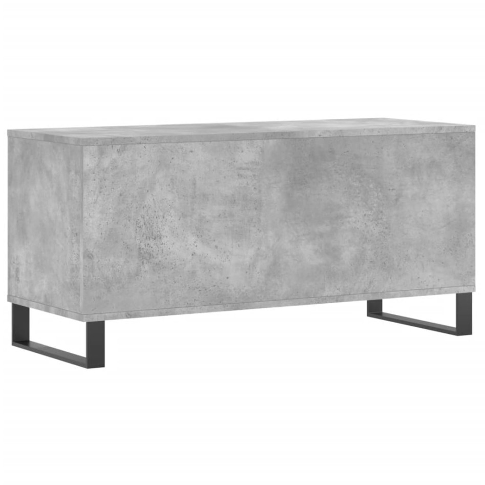 Mueble discos madera contrachapada gris hormigón 100x38x48